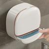 1pcs Premium Wall Mounted Soap Dispenser with Lid Hassle-Free No Drilling Drain Rack, Space-Saving Storage for Modern Bathrooms
