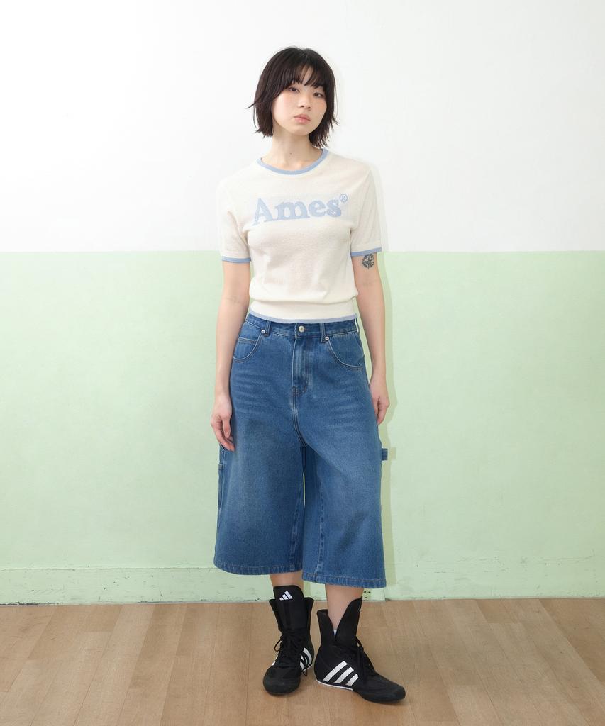 AMES-WORLDWIDE Basic Logo Knit Ivory