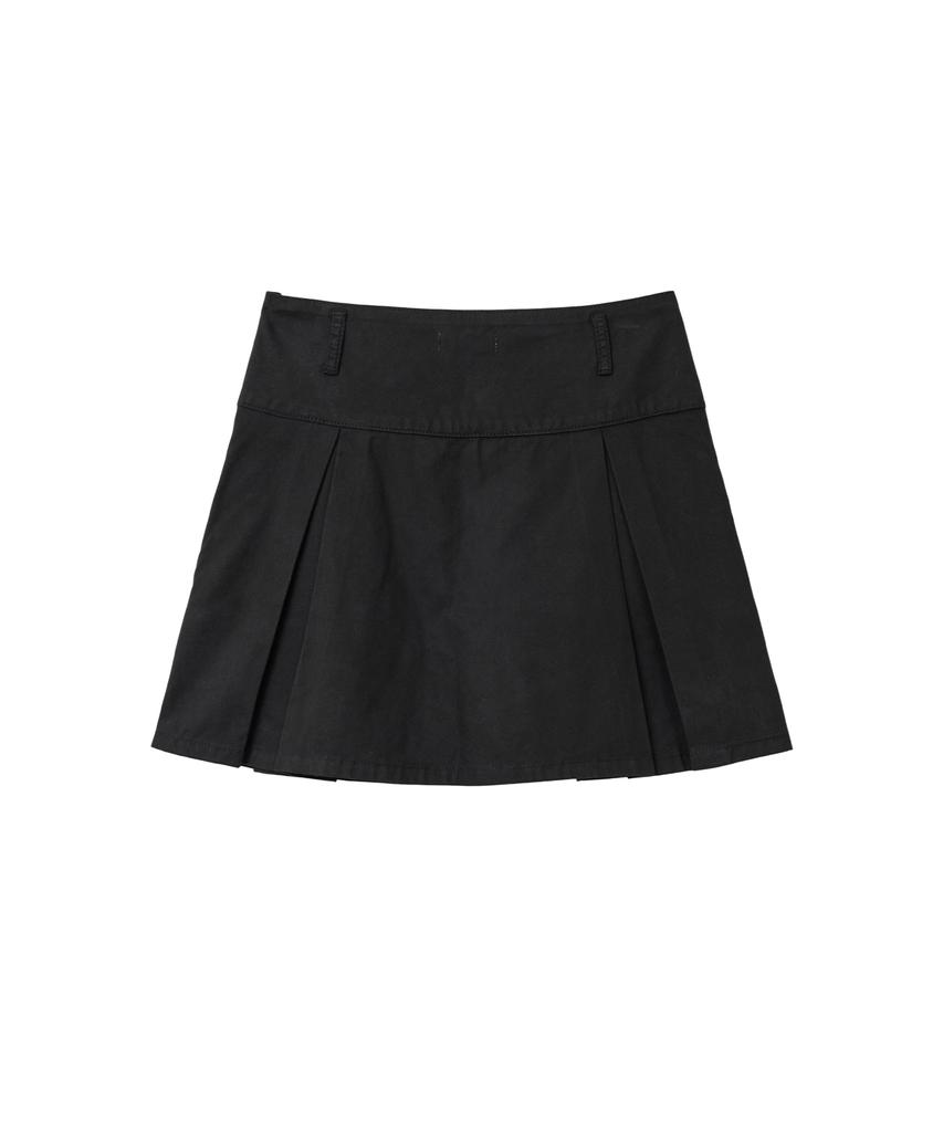 Lougeu Ribbon Pocket Mini Skirt_Black