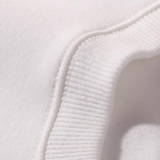 Unisex Fall Winter Sweatshirt Round Neck Long Sleeves Elastic Thread Cuff Pure Color Thermal Bottoming Top Basic Clothes Spring Top