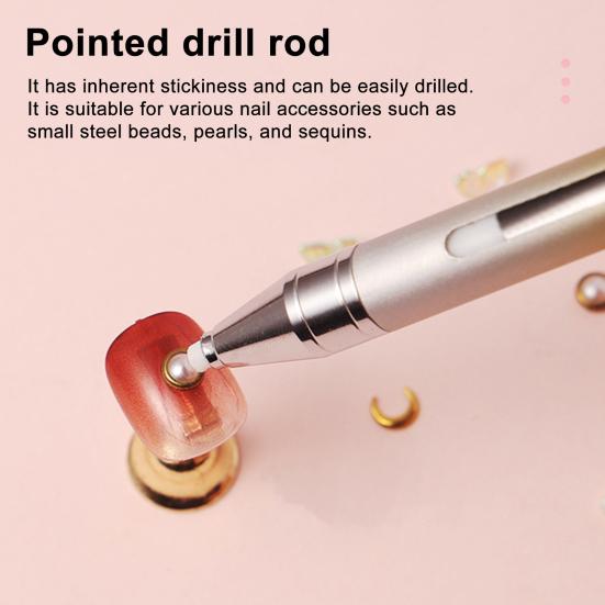 Refillable Wax Pen Automatic Diamond Art Pen with Wax Refills Rhinestone Placement Pen for Nail Art Diamond Art DIY Craft