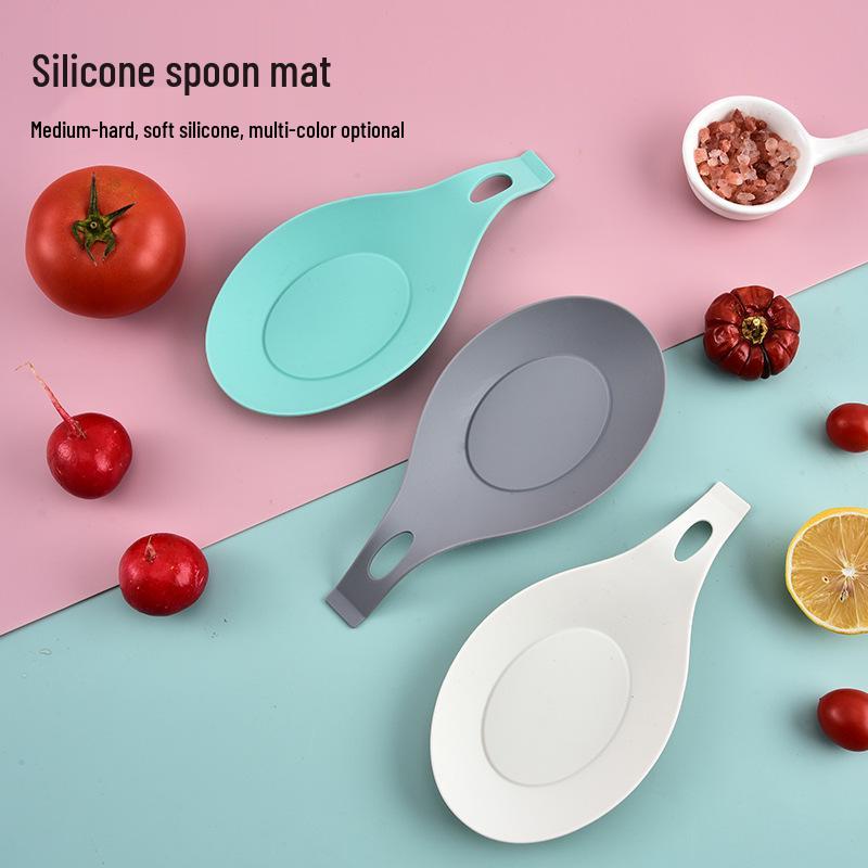 Food-Grade Silicone Spoon Rest & Heat-Resistant Utensil Pad