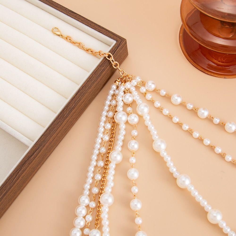 Baroque Multilayer Pearl Necklace Bohemian Style Bridal Jewelry  Party Accessories