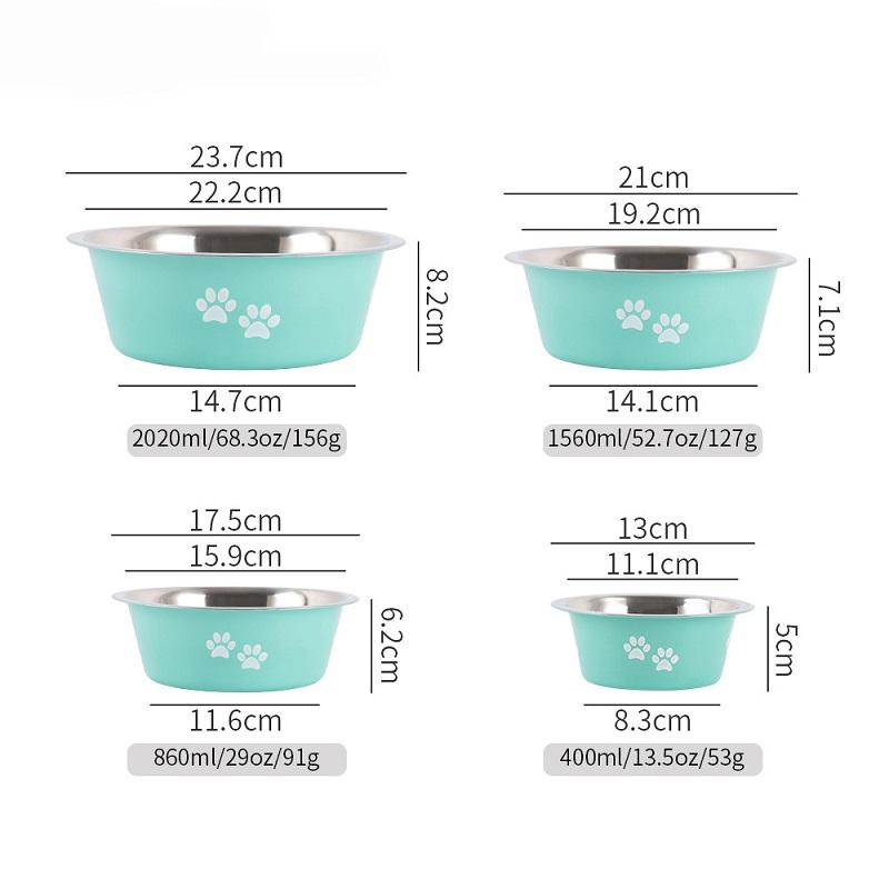 Non-Slip Dog Bowls Suitable For Small Medium Large Dog Feeder Bowls And Drinkers Stainless Steel Pet Feeders Pets Dogs Accessories Decor