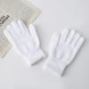 Simple Solid Color Adult And Children Winter Warm And Windproof Plush Gloves For Winter Outdoor Activities