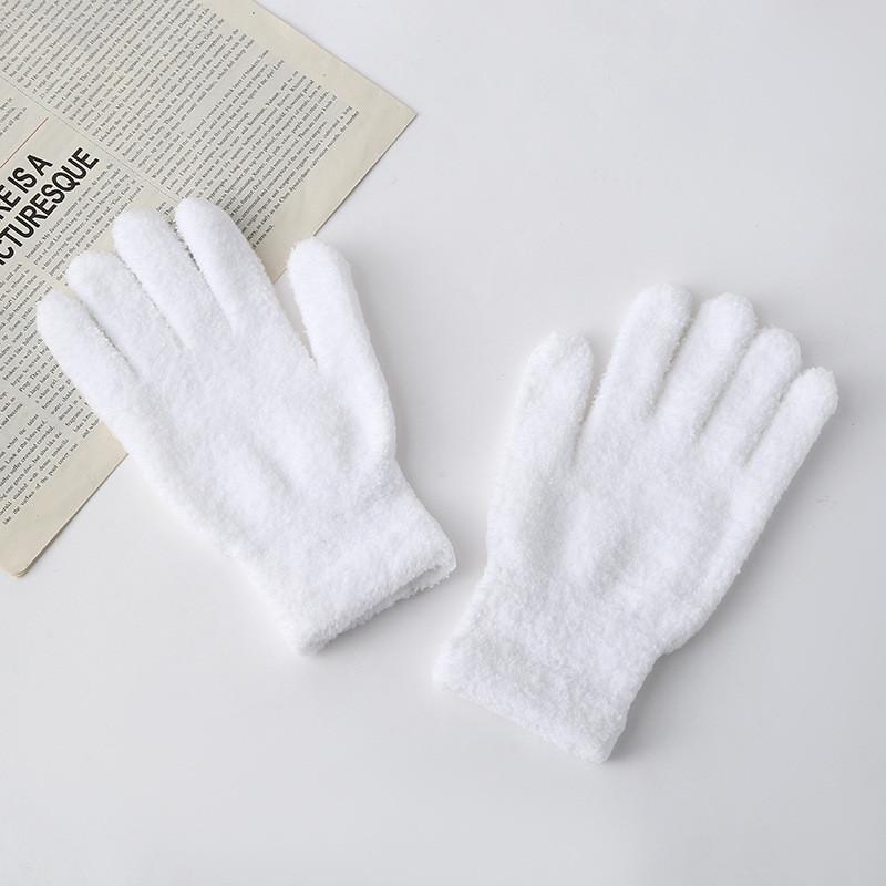 Simple Solid Color Adult And Children Winter Warm And Windproof Plush Gloves For Winter Outdoor Activities