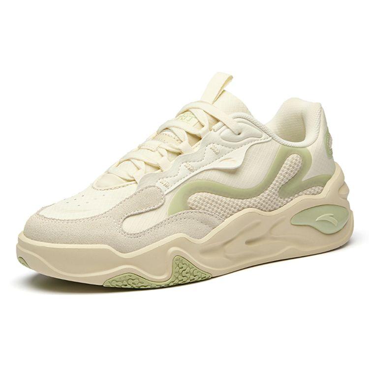 Anta Treading Trendy Versatile Low-Top Sports Casual Shoes Women Sneakers White Yellow Green 122238091R-3