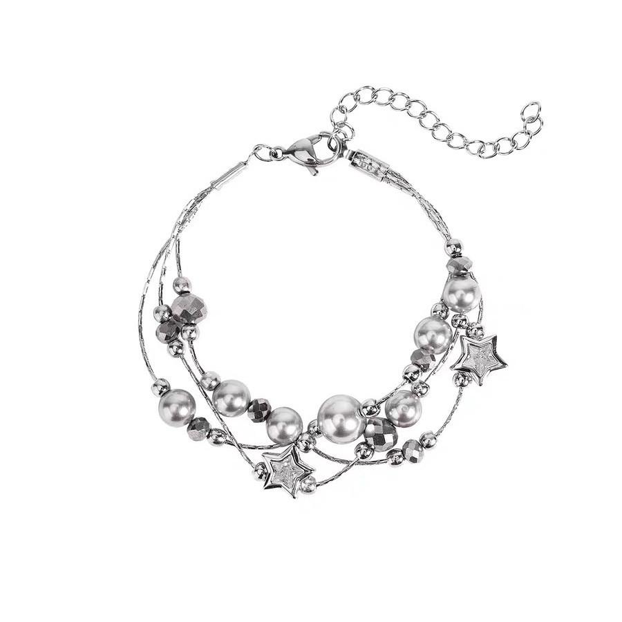 Star Shape Pearl Starry Sky Bracelet For Women Handmade Titanium Steel Jewelry Gift For Travel