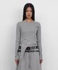 Saendeulig Layered Strap Long Sleeve_Melange Gray