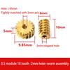 1 Set 0.5M Copper Worm Gear Drive Combination Set 12/15/16/18/32 Teeth 2Mm/3Mm 2Mm Step Hole Diy Model