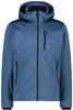 CMP Men's Mottled Softshell Jacket with Detachable Hood (3A01787N-M) Bluestone Mel.