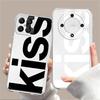 English Letters Kiss Soft Phone Cover Case for Honor X9b 90 Lite X7b X8 X8a X9a X8b