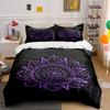 Purple Mandala Design Pattern. Bedding Sets Duvet Cover Sets Duvet Covers Pillowcases(1 * Duvet Cover 2 * Pillowcases Without Duvet Insert)