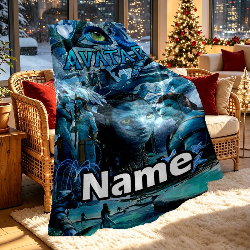 Couverture personnalisée avec impression d'avatar, Décoration d'intérieur, Chambre à coucher, Canapé, Camping, Canapé, Cadeaux pour Anniversaire Noël
