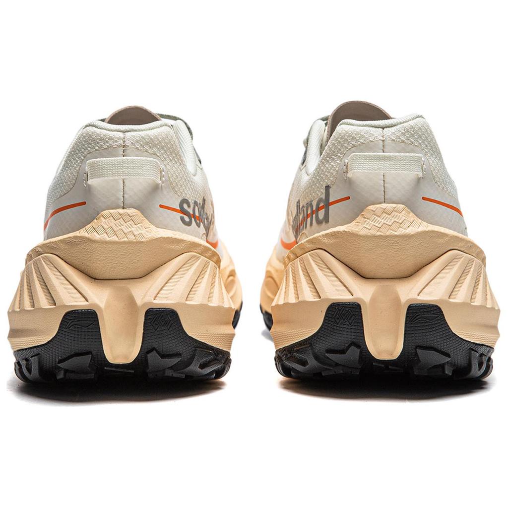 Li Ning X Soulland Dilu Fabric Cushioning Slip Resistant Abrasion Resistant Rebound Low Top Running Shoes Men's Ecru ARNU003-22