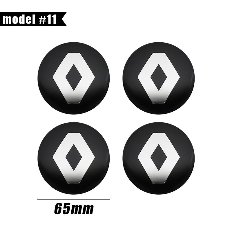 Hub Caps 4Pcs 56mm 60mm 65mm Car Wheel Center Hub Cap Stickers For Renault Austral Kadjar Megane Captur Arkana Dacia Logo Rim Co