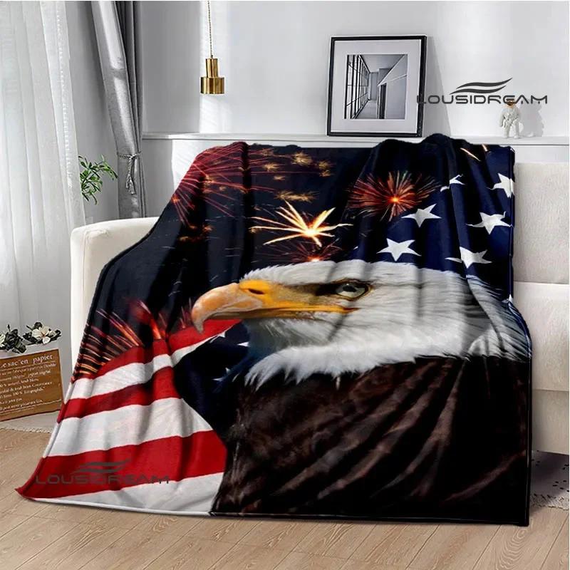 3D Eagle Printed Blanket Picnic Blankets Flange Warm Blanket Soft and Comfortable Blanket Bed Linings Birthday Gift