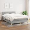 Maison Exclusive - Bettlattenrost mit Matratze Hellgrau 140x200cm Stoff