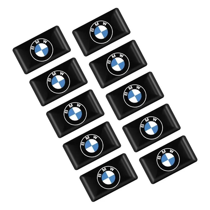 XUREI1 10PC 3D Epoxy Steering Wheel Decor Sticker Car Styling Interior Decals For BMW E46 E85 E60 F10 E39 F30 E36 F20 E87 E90 E70 X3 X5