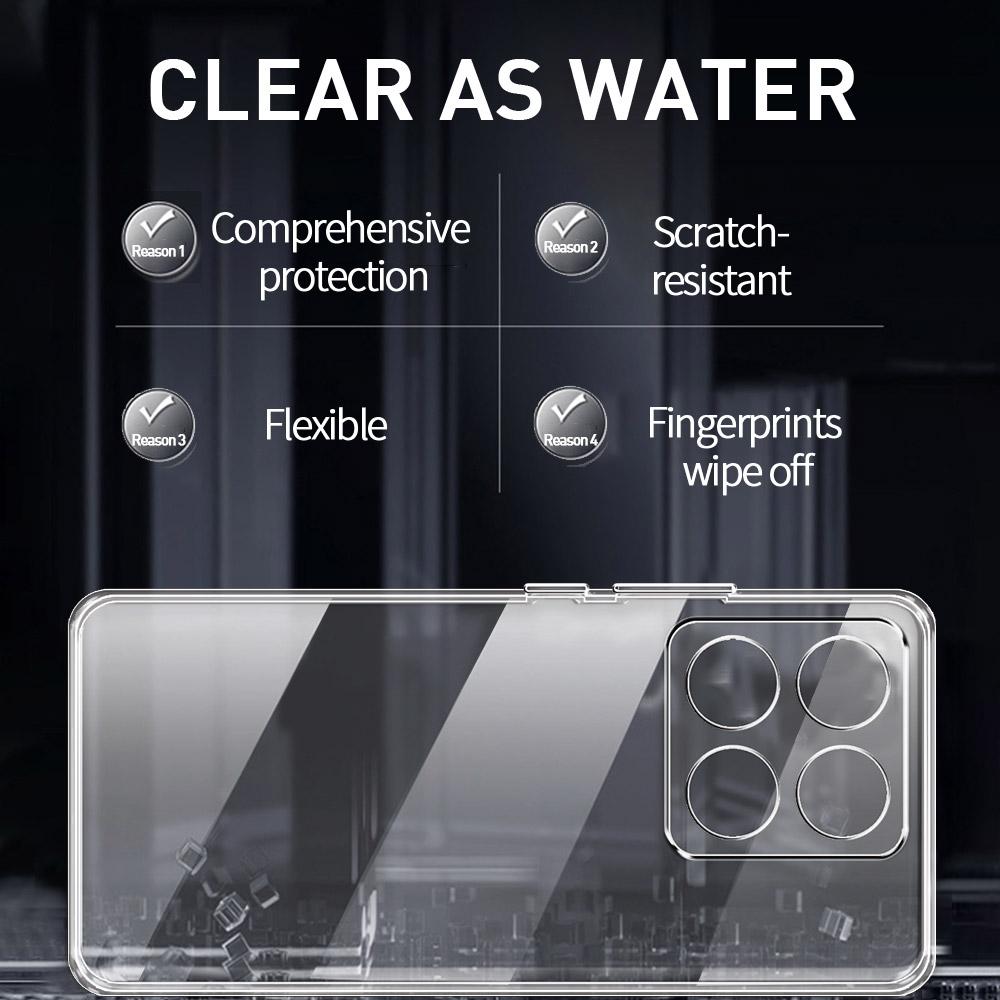 For Xiaomi 14T Pro Case Clear Soft Silicone Transparent Bumper Phone Case For Xiaomi 14T Mi14T 2024 Clear Shockproof Back Cover