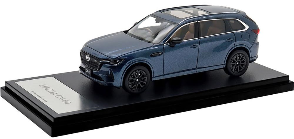 Inter Allied Hi Story Scale Mazda Deep Crystal Blue Mica Finished Model HS494DB 1/43 CX-80 (2024)