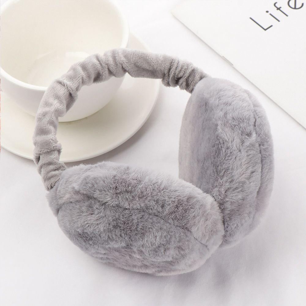 Adjustable Foldable Autumn And Winter Earflaps Solid Color Ear Cover Women Earmuffs