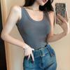Fără mâneci, slim fit, cu gât rotund, maiuri casual pentru femei, la modă, cu fundul solid, vestă de vară, maiuri, femei, elegante, simple, de birou, pentru femei, camis 24368