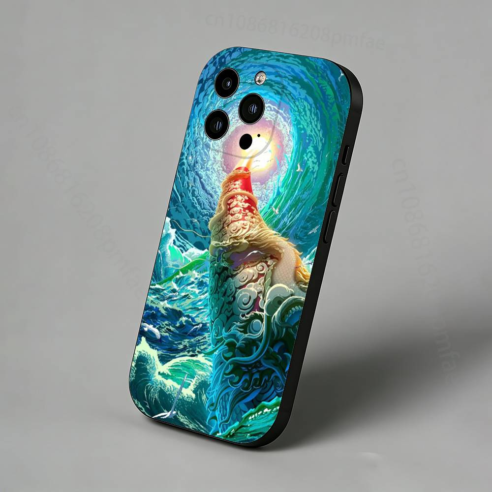 B-Black Myth Wukong Phone Case for iPhone 17 Air 16 Pro Max 16e 15 Plus 14 13 Mini 12 11 Back Cover