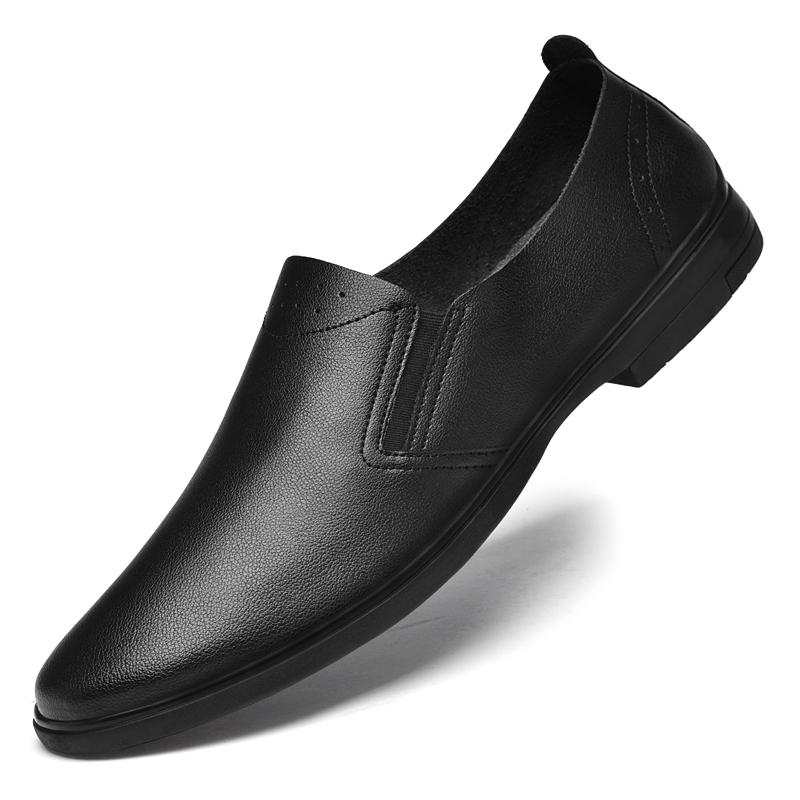Mode Klassiek Leer Mode Flats Hoge Kwaliteit Koeienhuid Casual Schoenen Handgemaakt Stijlvol Heren Loafers Heren Ademende Wandelschoenen
