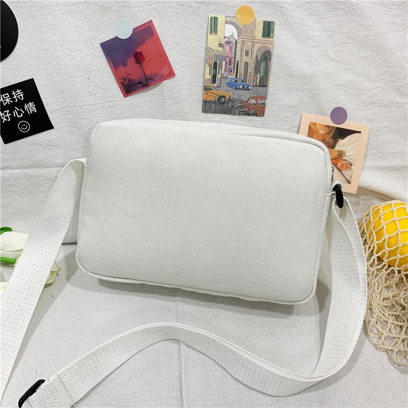 Borsa Piccola in Tela alla Moda Giapponese Ins da Donna a Spalla Carina Divertente Personalità Ricamo Orso Ragazza Adolescente Studentessa Borsa a Tracolla Trasparente