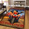 Route66 Motorrad Teppich für Wohnzimmer Schlafzimmer Teppiche Küche Kinder Tür Rutschfeste Bodenmatten Geburtstagsgeschenk Fotografie Requisiten Teppich