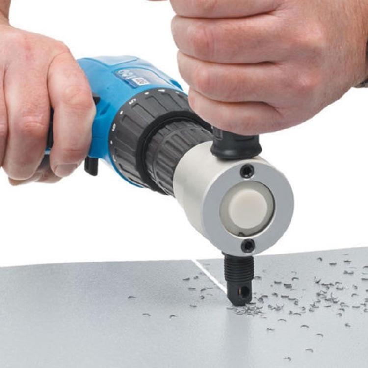 Double Headed Sheet Metal Cutter Nibbler Electric Punching Shears Iron Sawer Cutting Tool Drill Attachment