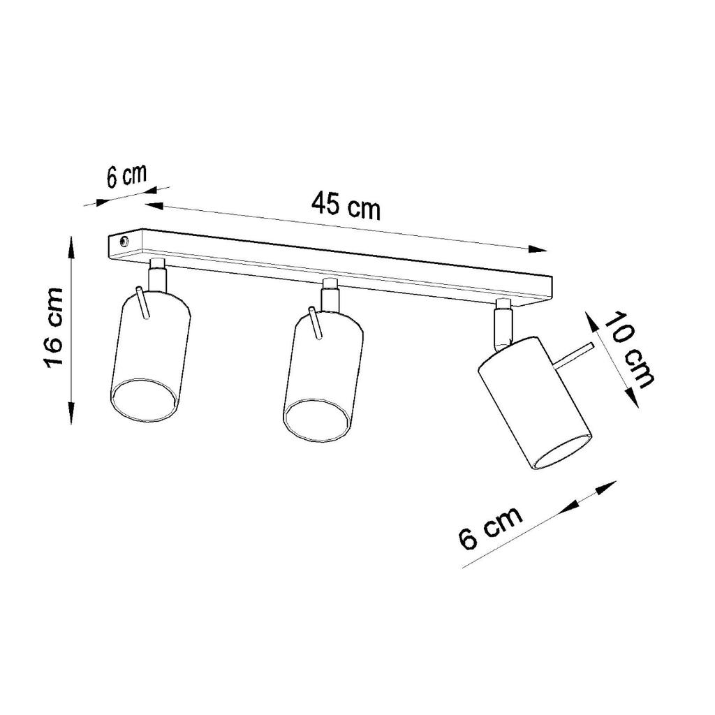 Plafon Ring 3 Gu10 Chrom Sollux Sl.0729