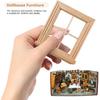 2pcs 1:12 Dollhouse Windows,Miniature Wooden Windows Furniture Acessories Mini Wooden Window Scene Accessory for Craft Dollhouse Home Furniture