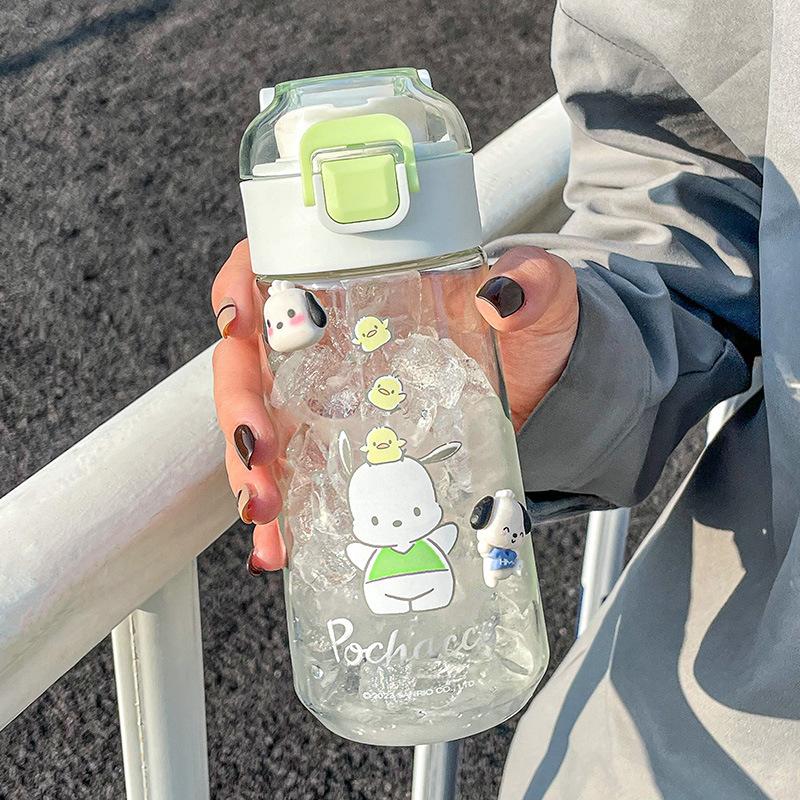 Wasserbecher Schulmädchen süß tragbar Plastikbecher Direkttrinkbar hochtemperaturbeständig Teekanne
