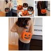 Trendy Mini Pumpkin Crossbody Bag For Halloween With Creative Color Block Design