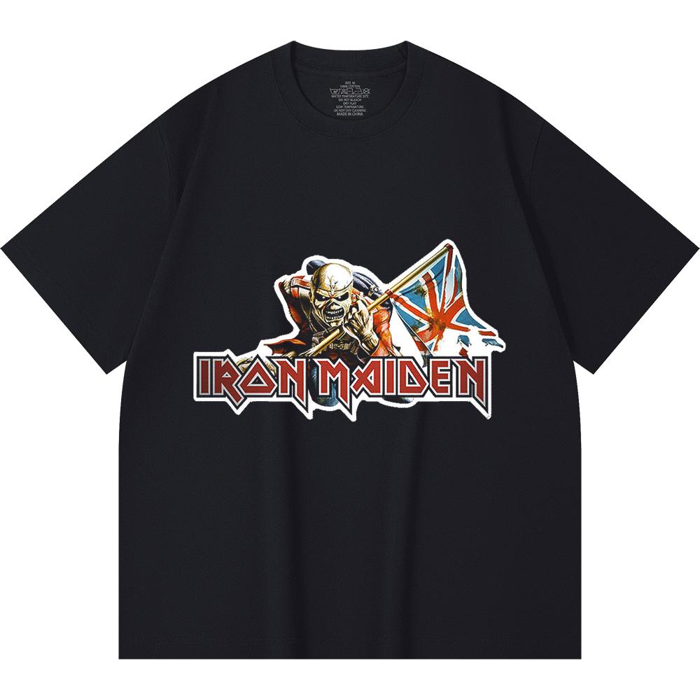 230 Gsm 100% Βαμβακερό T-Shirt Heavy Metal Μπάντα Ροκ Δημοφιλής Μουσική Εκτύπωση Unisex Βαμβακερό T-Shirt