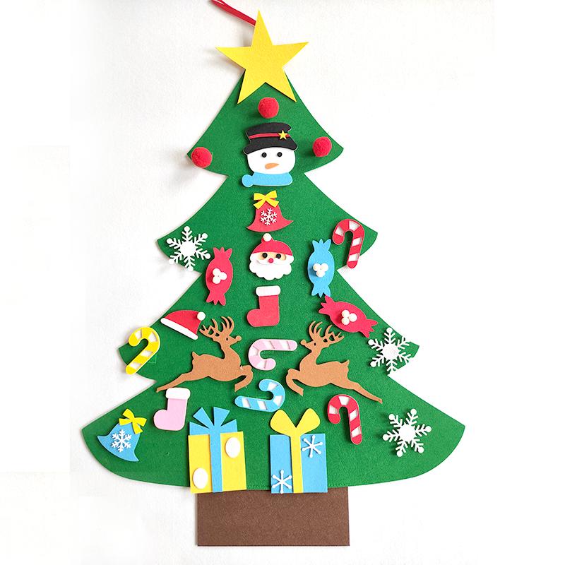 DIY Filz Weihnachtsbaum Weihnachtsdekoration für Zuhause Navidad 2022 Neujahr Weihnachtsschmuck Weihnachtsmann Weihnachten Kindergeschenke
