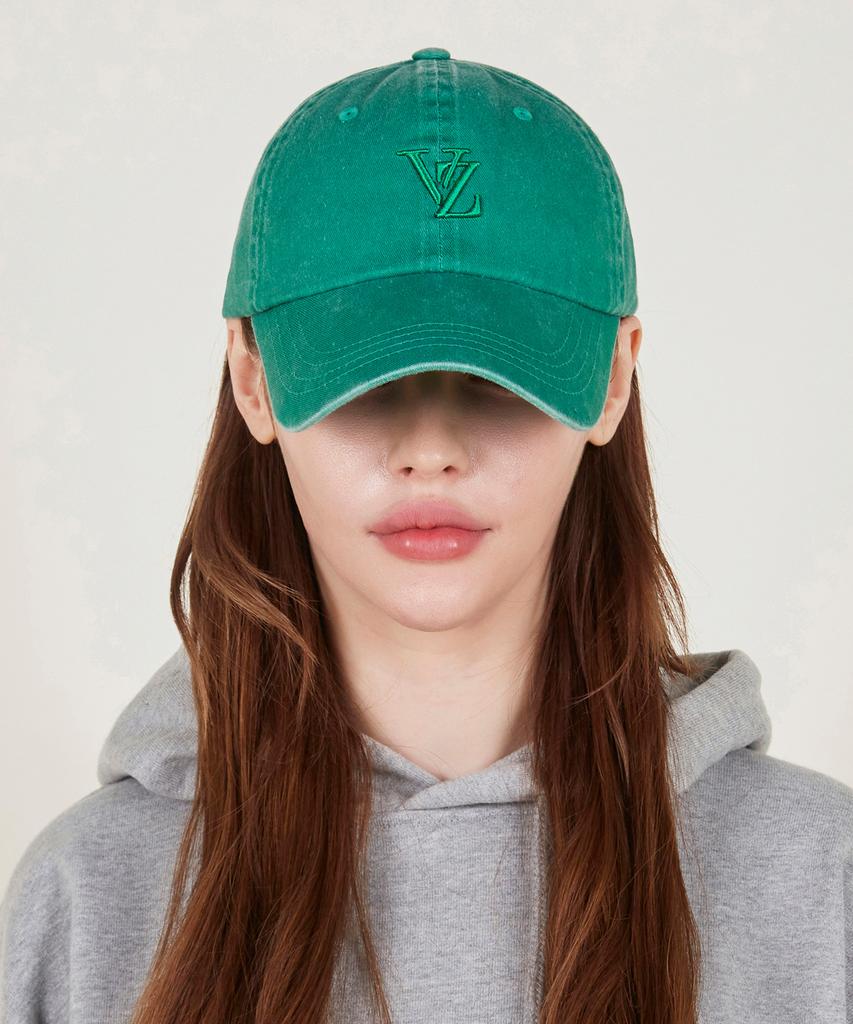Bajal 3D Monogram Pigment Oversized Ball Cap Green