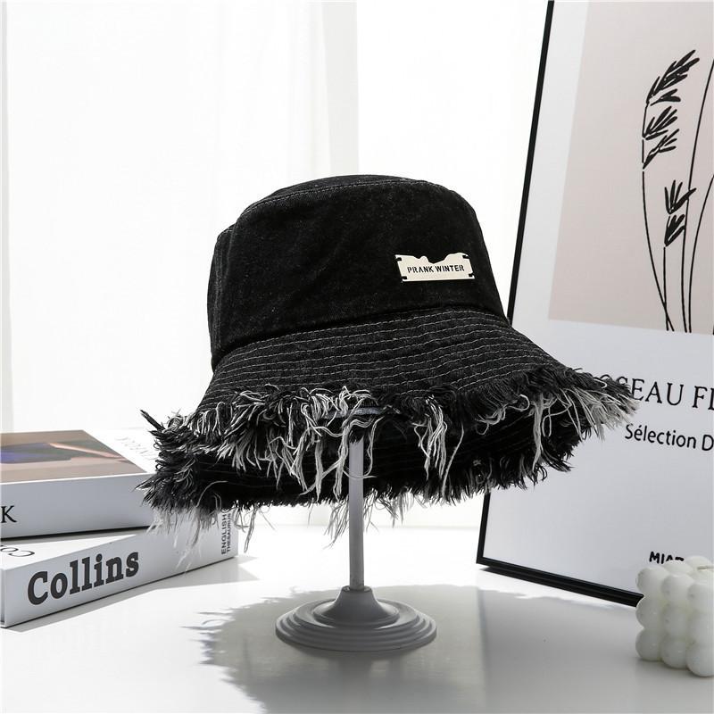 Women's Vintage Washed Denim Sun Hat With Wide Brim For Sun Protection And Casual Style