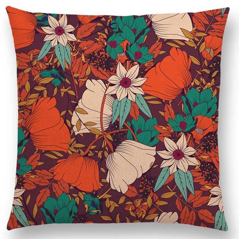 Botanische Blumen- und Schmetterlings-Kissenhülle Wunderschöne Blumengarten-Mini-Drucke Heimdekor Sofa-Überwurf-Kissenbezug