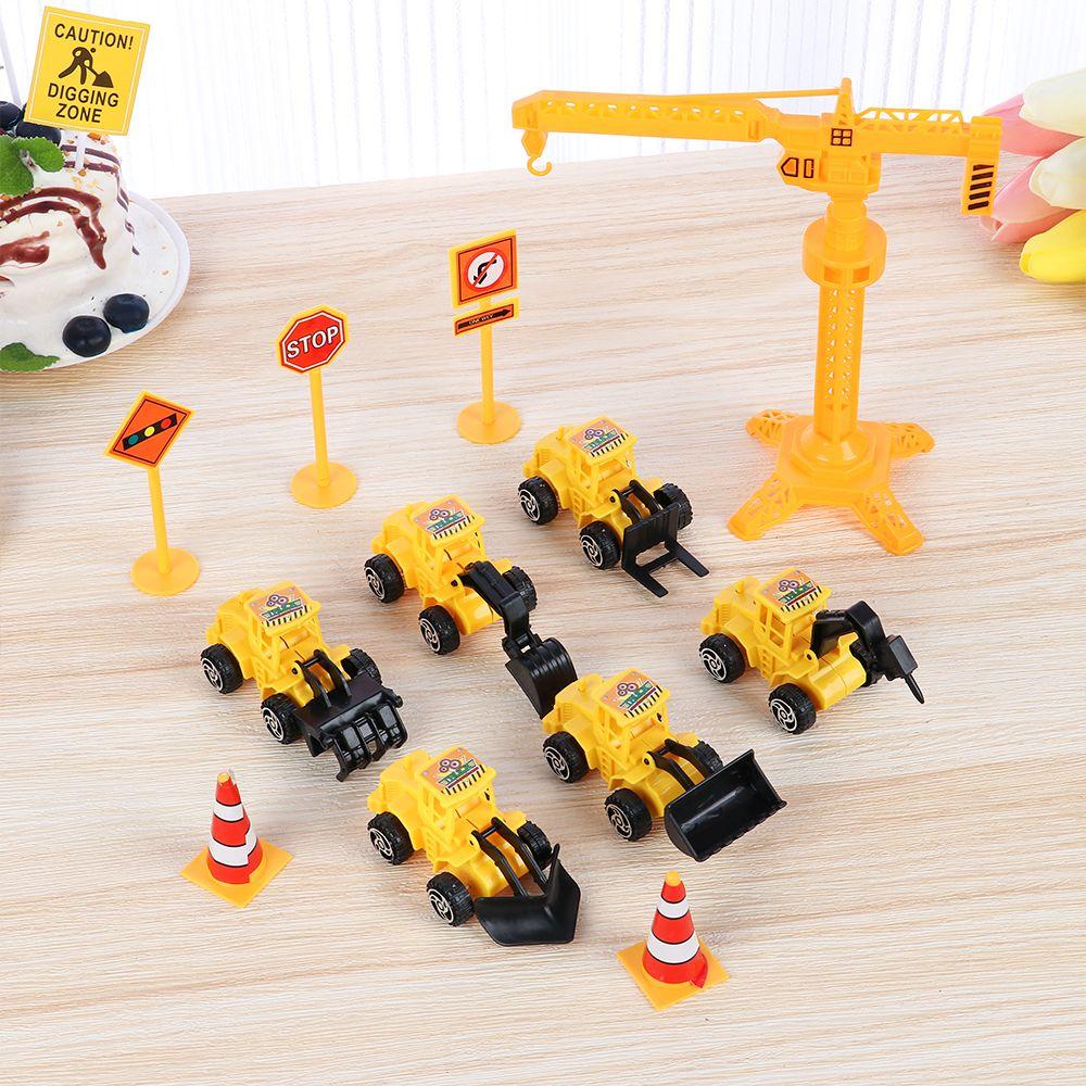 Supplies Cupcake Topper Birthday Crane Construction Cake Topper Road Sign