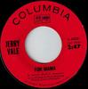7-Zoll-Schallplatte JERRY VALE - For Mama / Ti Adoro 443232 COLUMBIA 1965 US Pop Gebraucht