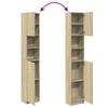 Bathroom Cabinet Sonoma Oak Finish 32 x 25.5 x 190 cm Particleboard