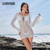 Women's Cover Ups Beach Dress Solid Color Sexy Knit Beach Bikini Swimsuit Cover Up Sunwear