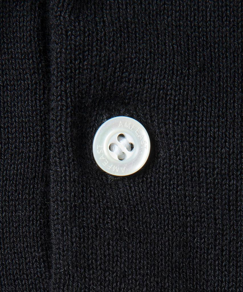 AMFEAST (100% Cotton) Essential Polo Half Knit Black
