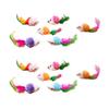 3/5/12Pcs Cat Mouse Toys Faux Fur Cat Mice Toy with Feather Tail