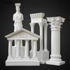 Architecture Model Roman Column Greek Temple Building Model Home Decoration European Decorative Plaster Pillar Resin Sculpture