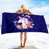 Unicorn Microfiber Beach Towel,Summer Rainbow Quick Dry Beach Blanket Oversized Cute Sand Proof Bath Towels for Girls Travel