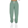 Dames pluche broek casual winter vrouwelijk trekkoord effen kleur vrijetijdssport elastische broek harenbroek